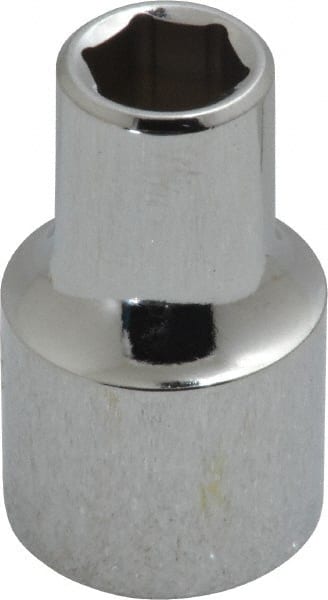 Proto - 3/8", 1/2" Drive, Standard Hand Socket - 6 Points, 1-31/64" OAL, Chrome Finish - Exact Tooling