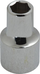 Proto - 3/8", 1/2" Drive, Standard Hand Socket - 6 Points, 1-31/64" OAL, Chrome Finish - Exact Tooling