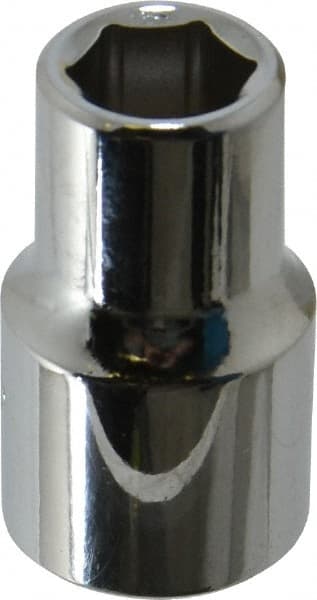 Proto - 7/16", 1/2" Drive, Standard Hand Socket - 6 Points, 1-31/64" OAL, Chrome Finish - Exact Tooling