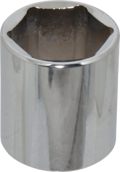 Proto - 1-3/16", 1/2" Drive, Standard Hand Socket - 6 Points, 1-3/4" OAL, Chrome Finish - Exact Tooling