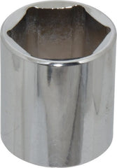 Proto - 1-3/16", 1/2" Drive, Standard Hand Socket - 6 Points, 1-3/4" OAL, Chrome Finish - Exact Tooling