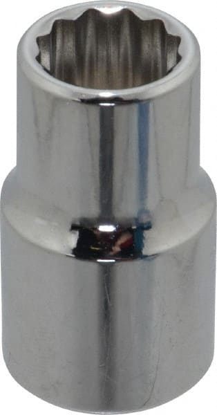Proto - 1/2", 1/2" Drive, Standard Hand Socket - 12 Points, 1-31/64" OAL, Chrome Finish - Exact Tooling