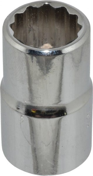 Proto - 9/16", 1/2" Drive, Standard Hand Socket - 12 Points, 1-1/2" OAL, Chrome Finish - Exact Tooling