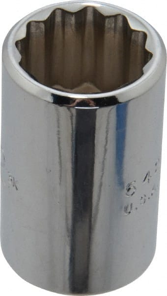 Proto - 21/32", 1/2" Drive, Standard Hand Socket - 12 Points, 1-1/2" OAL, Chrome Finish - Exact Tooling