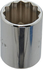 Proto - 13/16", 1/2" Drive, Standard Hand Socket - 12 Points, 1-1/2" OAL, Chrome Finish - Exact Tooling