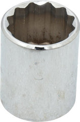 Proto - 15/16", 1/2" Drive, Standard Hand Socket - 12 Points, 1-9/16" OAL, Chrome Vanadium, Chrome Finish - Exact Tooling