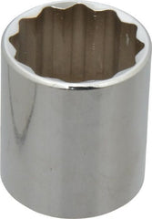 Proto - 1-3/16", 1/2" Drive, Standard Hand Socket - 12 Points, 1-3/4" OAL, Chrome Vanadium, Chrome Finish - Exact Tooling