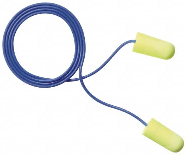 3M - Metal Detectable, Disposable, Corded, 32 dB Earplugs - Yellow, 200 Pairs - Exact Tooling