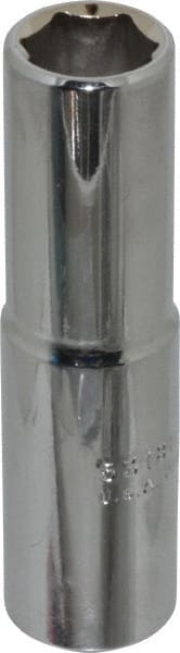 Proto - 9/16", 1/2" Drive, Deep Hand Socket - 6 Points, 3-1/4" OAL, Chrome Finish - Exact Tooling