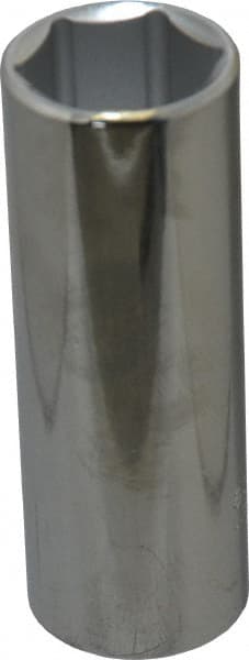Proto - 7/8", 1/2" Drive, Deep Hand Socket - 6 Points, 3-1/4" OAL, Chrome Finish - Exact Tooling