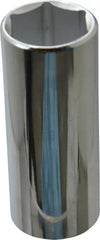 Proto - 1", 1/2" Drive, Deep Hand Socket - 6 Points, 3-1/4" OAL, Chrome Finish - Exact Tooling