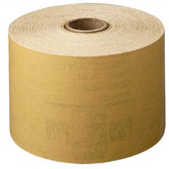 3M - 6" Diam, 400 Grit Aluminum Oxide Adhesive PSA Disc - Extra Fine Grade, Gold, A Weighted Backing, Flexible, Use with Random Orbital Sanders - Exact Tooling