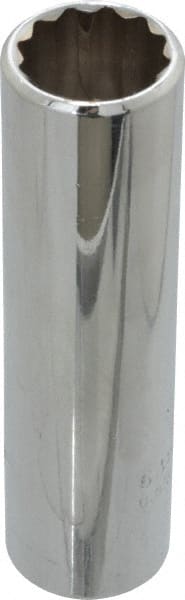 Proto - 5/8", 1/2" Drive, Deep Hand Socket - 12 Points, 3-1/4" OAL, Chrome Finish - Exact Tooling