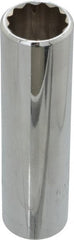 Proto - 5/8", 1/2" Drive, Deep Hand Socket - 12 Points, 3-1/4" OAL, Chrome Finish - Exact Tooling