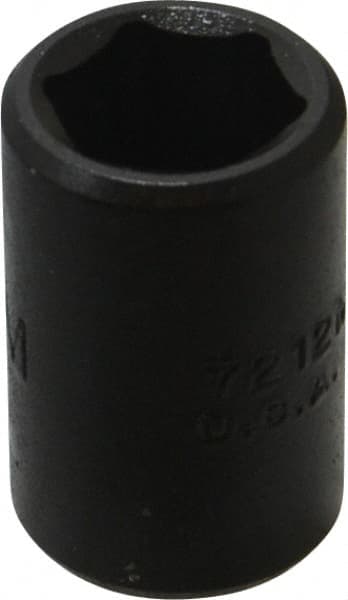 Proto - 3/8" Drive 12mm Standard Impact Socket - 6 Points, 1-1/32" OAL - Exact Tooling