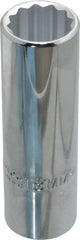 Proto - 1/2" Drive, Deep Hand Socket - 12 Points, 3-1/4" OAL, Chrome Finish - Exact Tooling