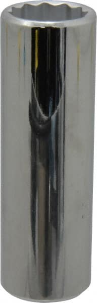 Proto - 1/2" Drive, Deep Hand Socket - 12 Points, 3-1/4" OAL, Chrome Finish - Exact Tooling