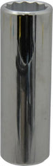 Proto - 1/2" Drive, Deep Hand Socket - 12 Points, 3-1/4" OAL, Chrome Finish - Exact Tooling