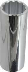 Proto - 1/2" Drive, Deep Hand Socket - 12 Points, 3-1/4" OAL, Chrome Finish - Exact Tooling