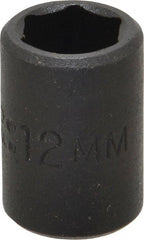 Proto - 3/8" Drive 3/8" Standard Impact Socket - 6 Points, 1-3/32" OAL - Exact Tooling