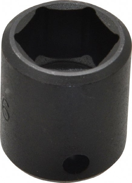 Proto - 3/8" Drive 11/16" Standard Impact Socket - 6 Points, 1-3/32" OAL - Exact Tooling