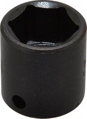 Proto - 3/8" Drive 3/4" Standard Impact Socket - 6 Points, 1-3/32" OAL - Exact Tooling