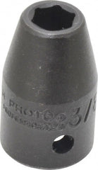 Proto - 1/2" Drive 3/8" Standard Impact Socket - 6 Points, 1-1/2" OAL - Exact Tooling