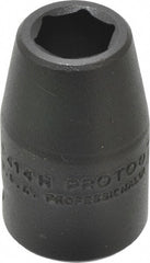 Proto - 1/2" Drive 7/16" Standard Impact Socket - 6 Points, 1-1/2" OAL - Exact Tooling