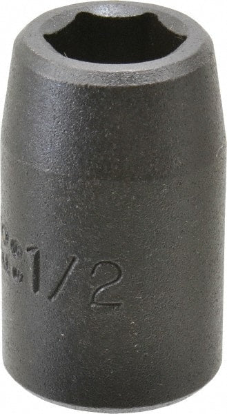 Proto - 1/2" Drive 1/2" Standard Impact Socket - 6 Points, 1-1/2" OAL - Exact Tooling