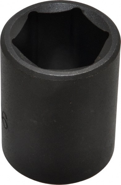 Proto - 1/2" Drive 15/16" Standard Impact Socket - 6 Points, 1-3/4" OAL - Exact Tooling