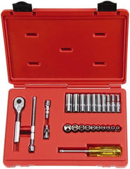 Proto - Socket Sets; Measurement Type: SAE ; Drive Size: 0.25 ; Minimum Size (mm): 5.5 ; Minimum Size (Inch): 3/16 ; Maximum Size (Inch): 9/16 ; Tool Type: Socket Set - Exact Tooling