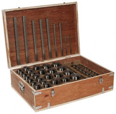 Value Collection - 75 Piece, 1/8 to 3/4" Keyway Width, Style B, C, D & E Keyway Broach Set - Exact Tooling