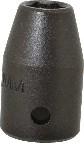 Proto - 1/2" Drive 10mm Standard Impact Socket - 6 Points, 1-1/2" OAL - Exact Tooling