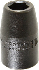 Proto - 1/2" Drive 11mm Standard Impact Socket - 6 Points, 1-1/2" OAL - Exact Tooling