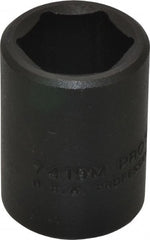Proto - 1/2" Drive 19mm Standard Impact Socket - 6 Points, 1-1/2" OAL - Exact Tooling