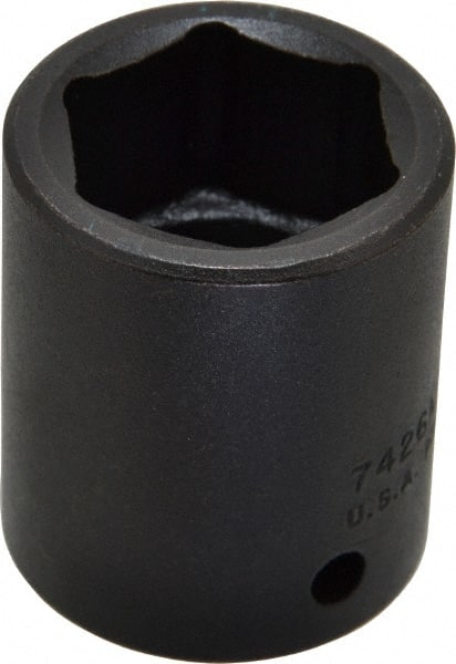 Proto - 1/2" Drive 26mm Standard Impact Socket - 6 Points, 2" OAL - Exact Tooling