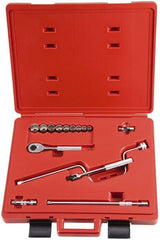 Proto - 15 Piece 3/8" Drive Socket Set - 12 Points, 3/8" to 7/8" Range, Inch Measurement Standard - Exact Tooling
