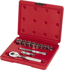 Proto - Socket Sets; Measurement Type: SAE ; Drive Size: 0.375 ; Minimum Size (Inch): 3/8 ; Maximum Size (Inch): 7/8 ; Tool Type: Socket Set ; Number of Pieces: 12 - Exact Tooling