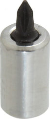 Proto - 1/4" Drive, #1 Point, Phillips Screwdriver Socket - 1-13/64" OAL - Exact Tooling