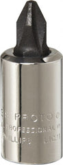 Proto - Screwdriver & Drag Link Sockets Type: Phillips Screwdriver Socket Drive Size (Inch): 1/4 - Exact Tooling