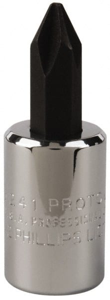 Proto - Screwdriver & Drag Link Sockets Type: Phillips Screwdriver Socket Drive Size (Inch): 3/8 - Exact Tooling