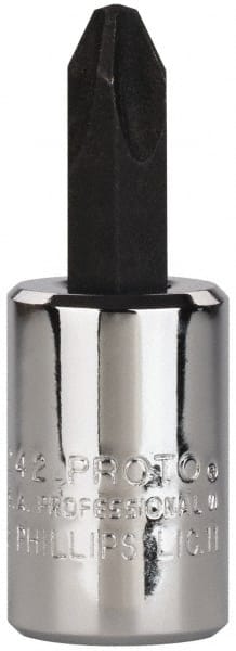 Proto - Screwdriver & Drag Link Sockets Type: Phillips Screwdriver Socket Drive Size (Inch): 3/8 - Exact Tooling