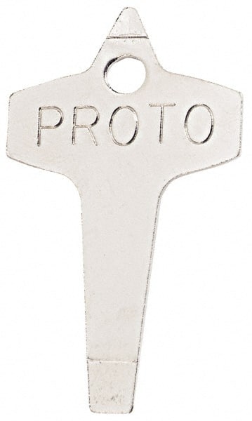 Proto - Key Ring Slotted Screwdriver - Round Shank, Gripless Handle - Exact Tooling