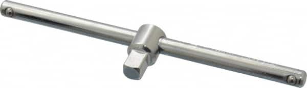 Proto - 1/4" Drive Socket Sliding T-Handle - 4-1/2" OAL, Chrome Finish - Exact Tooling