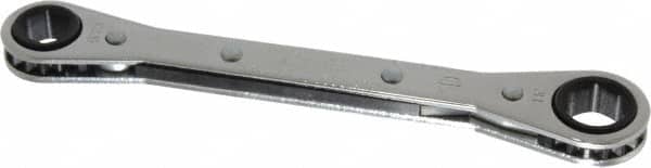 Proto - 3/8" x 7/16" 6 Point Ratcheting Box Wrench - Double End, 5-1/2" OAL, Steel - Exact Tooling