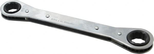 Proto - 5/8" x 11/16" 12 Point Ratcheting Box Wrench - Double End, 8-3/32" OAL, Steel - Exact Tooling