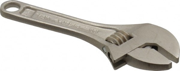 Proto - 1/2" Jaw Capacity, 4" Locking Adjustable Wrench - Steel, Chrome Finish - Exact Tooling