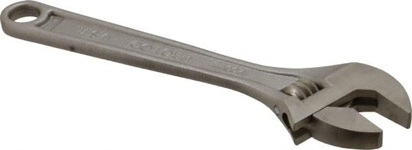 Proto - 1-1/8" Jaw Capacity, 8" Standard Adjustable Wrench - Steel, Chrome Finish - Exact Tooling