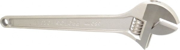 Proto - 1-11/16" Jaw Capacity, 15" Standard Adjustable Wrench - Steel, Chrome Finish - Exact Tooling