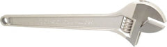Proto - 1-11/16" Jaw Capacity, 15" Standard Adjustable Wrench - Steel, Chrome Finish - Exact Tooling